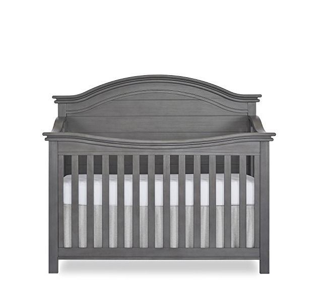 Grey Arched Wooden Baby Cot