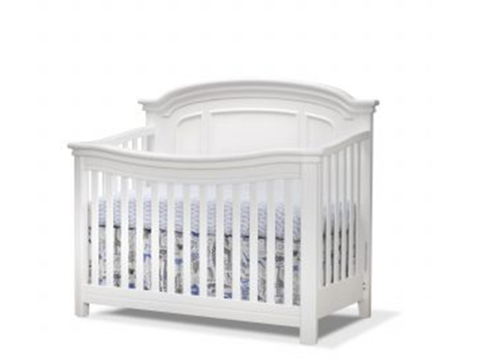 White Baby Cot – Classic Curved Design
