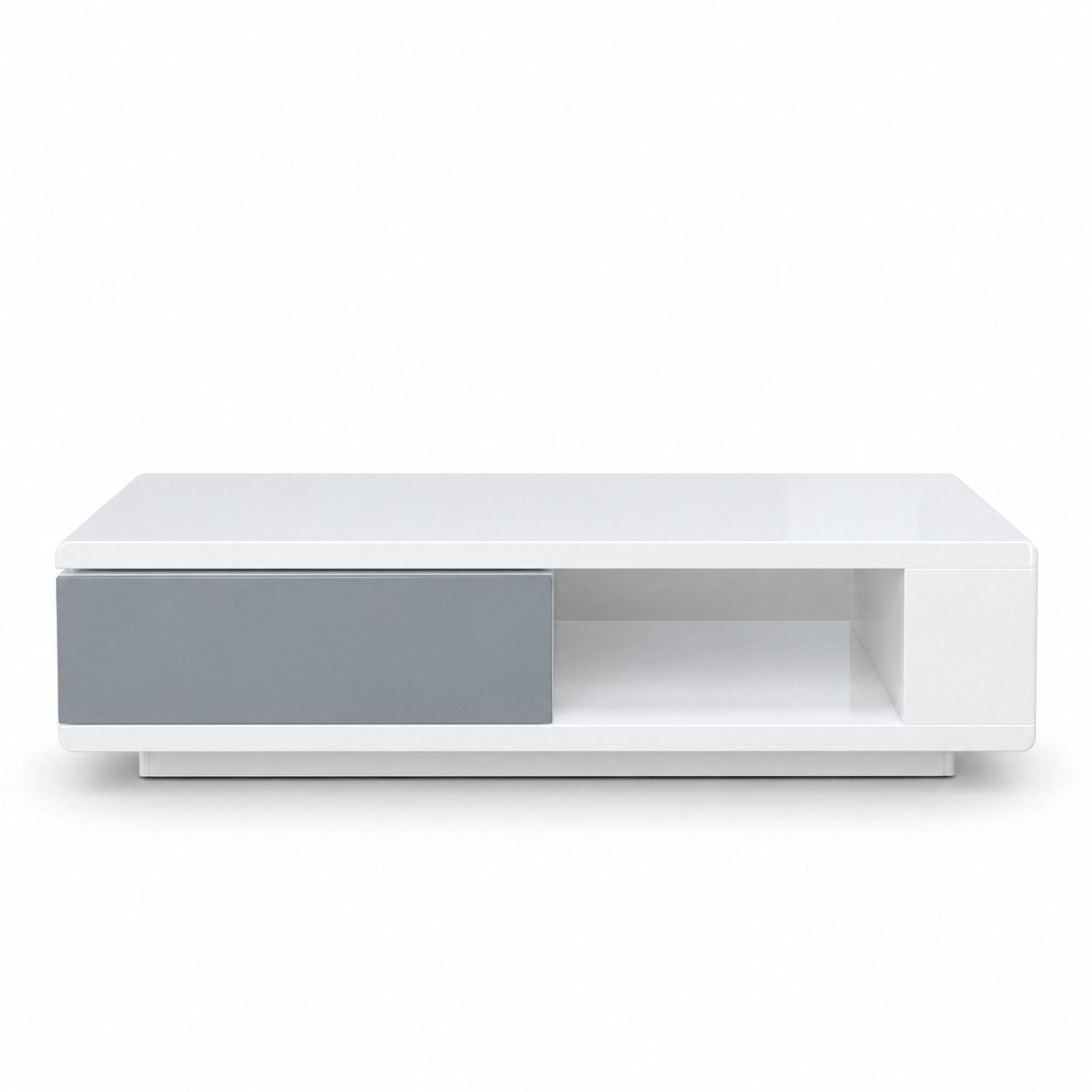 White and Grey Storage Table
