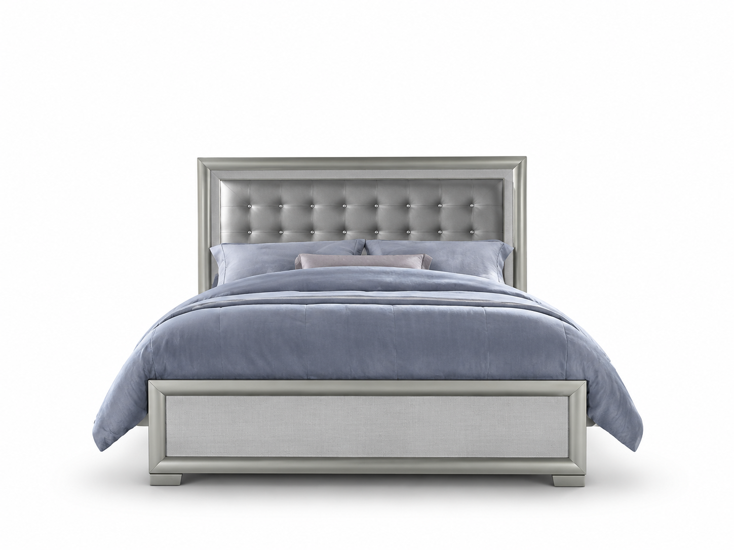 Button-Detailed Upholstered Bed
