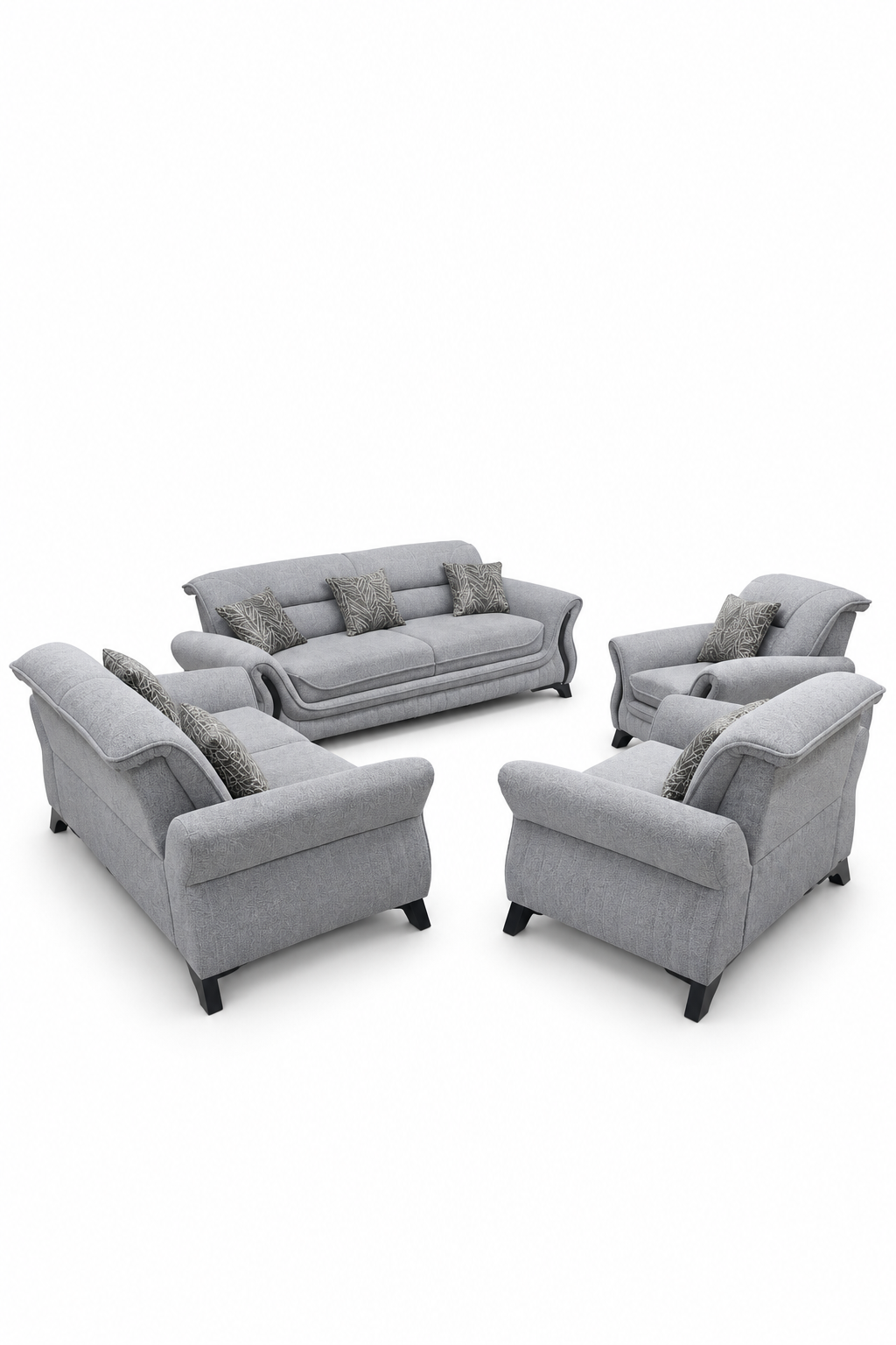 Elegant Gray Living Room Set