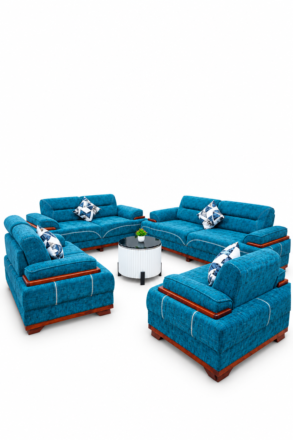 Teal Upholstered Living Room Set