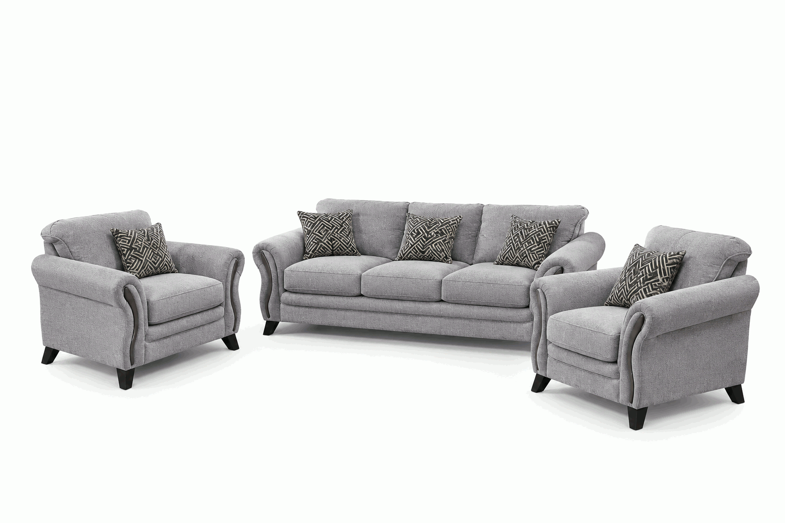 Light Gray Living Room Sofa Set